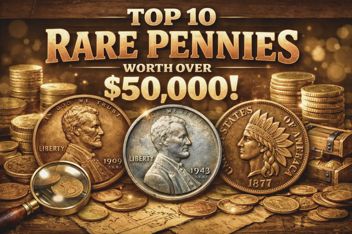 Top 10 Rare Pennies Worth Over $50,000